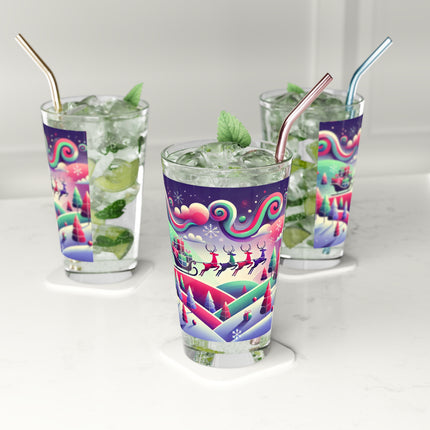 Festive Reindeer Flight Glass, 16oz