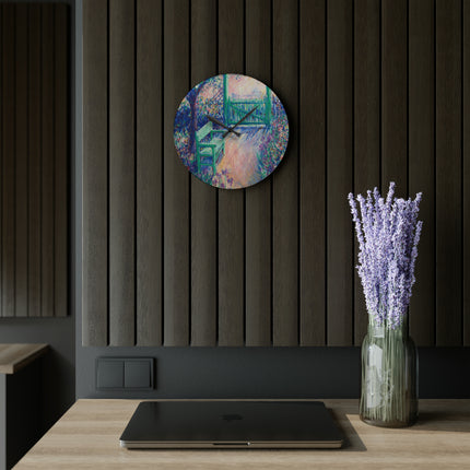 The Artist’s Garden Acrylic Wall Clock, Round and Square