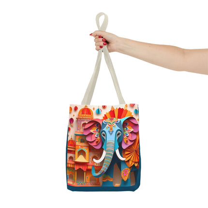 Elephant at an Autumn Festival Tote Bag (AOP)