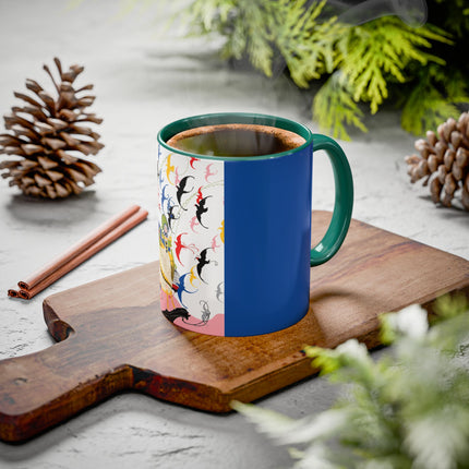 Flight of the Songbirds Colorful Mugs – Theatrical Whimsy & Colorful Harmony