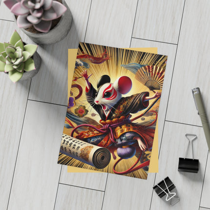 Theatrical Mouse on a Mission Postcards (envelopes included) - Bundles of 10, 30, 50 Pieces