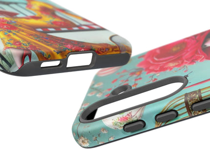 Reading In A Painted Garden Phone Cases