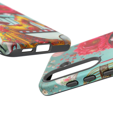 Reading In A Painted Garden Phone Cases