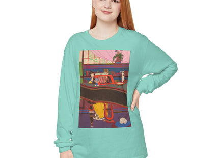 La Musique by Charles Martin Garment-dyed Long Sleeve T-Shirt