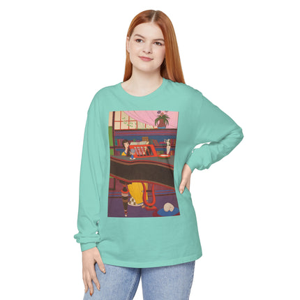 La Musique by Charles Martin Garment-dyed Long Sleeve T-Shirt