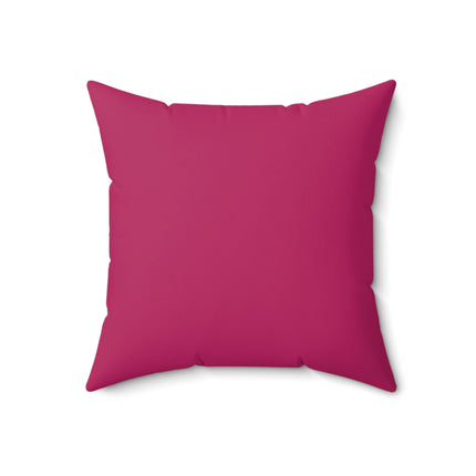 Autumn Serenade in Fuchsia and Pink Spun Polyester Square Pillow