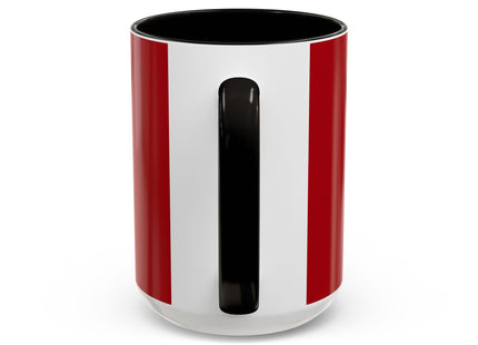 Regal Crimson Crane in the Autumn Mist Colorful Mugs (11oz, 15oz)