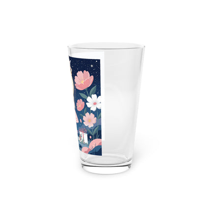 🕛🌸 Midnight Waltz Before Christmas Pint Glass – Art Deco Holiday Fantasy