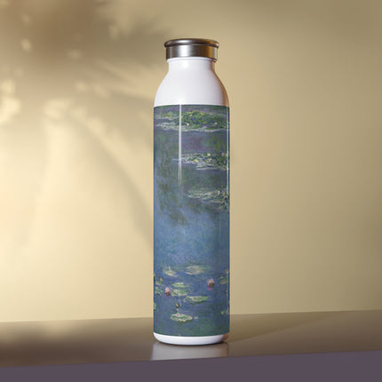Water Lilies by Claude Monet Slim Water Bottle