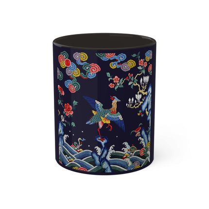Rank Badge with Mandarin Duck Colorful Mugs, 11oz