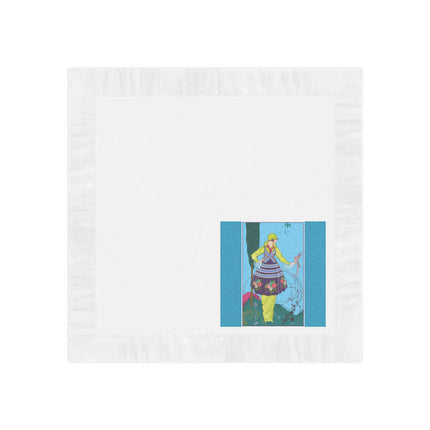 Exquisite Elegance by Umberto Brunelleschi White Coined Napkins