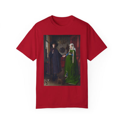 Arnolfini Portrait by Jan Van Eyck Unisex Garment-Dyed T-shirt