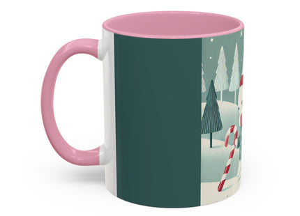 Candy Cane Timekeeper Bunny Colorful Mugs (11oz, 15oz)