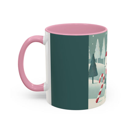 Candy Cane Timekeeper Bunny Colorful Mugs (11oz, 15oz)