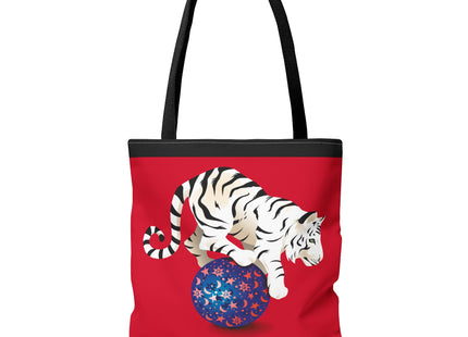 Majestic White Tiger on a Celestial Journey Tote Bag (AOP)