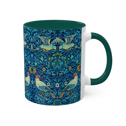 Bird by William Morris Colorful Mugs, 11oz