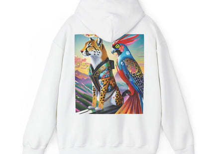 Cheetah and Parrot Cybernetic Duet – Heavy Blend™ Hooded Sweatshirt