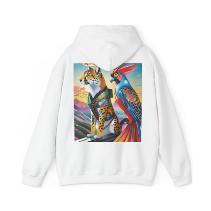 Cheetah and Parrot Cybernetic Duet – Heavy Blend™ Hooded Sweatshirt