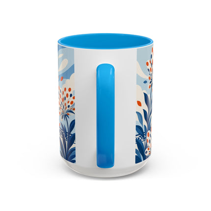 🌼🧡 The Polka Dot Wind Dancer Colorful Mug – Art Deco Fashion Whimsy