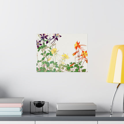 Aquilegia Flower by Tanigami Kônan Premium Matte horizontal posters
