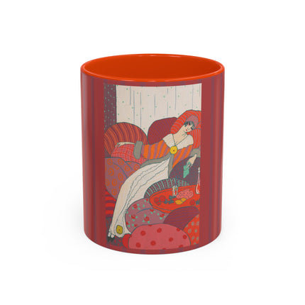 Les Coussins by Georges Lepape Colorful Mugs (11oz, 15oz)