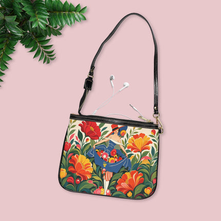 🌺🎩 The Grand Flower Market Small Shoulder Bag – Art Deco Floral Fashion