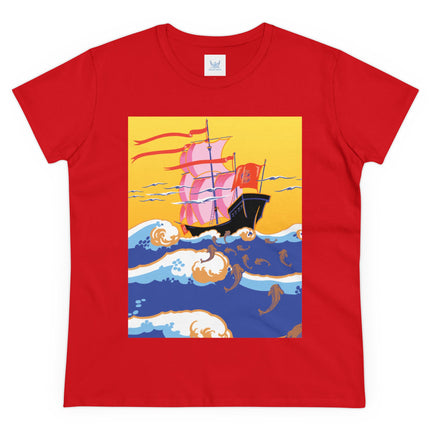 Golden Seas and Whimsical Dreams Women's Midweight Cotton Tee
