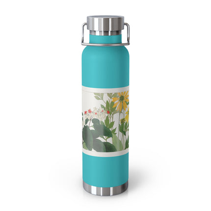 Clerodendrum & Rudbeckia by Tanigami Kônan Copper Vacuum Insulated Bottle, 22oz