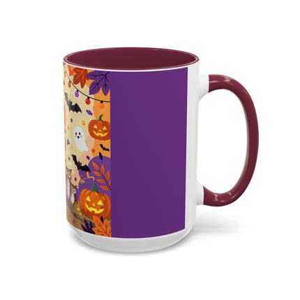 🎃🐈‍⬛ The Pumpkin Child’s Halloween Parade Colorful Mug – Whimsical Storybook Charm