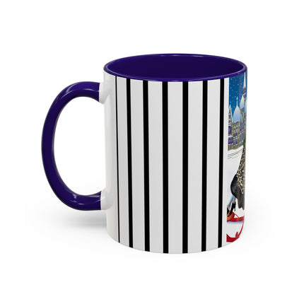 Elegant Winter Woman in Sleigh Colorful Mugs (11oz, 15oz)