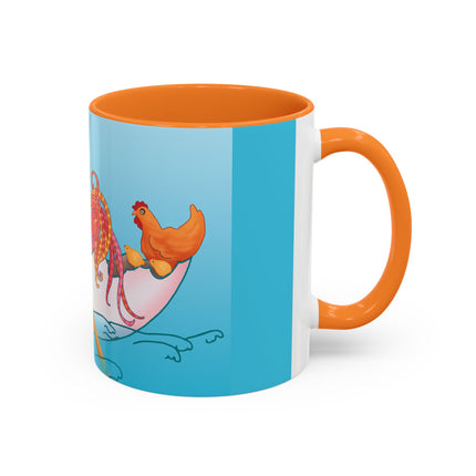 A Rooster's Seafaring Adventure Colorful Mugs, 11oz