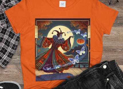 Court Magician with Ghost Butterflies Women's Midweight Cotton Tee