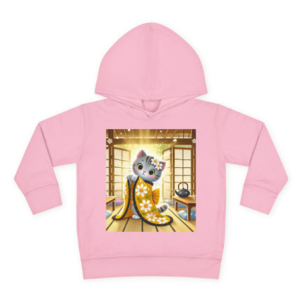Playful Kitten in the Tea Room Toddler Pullover Fleece Hoodie