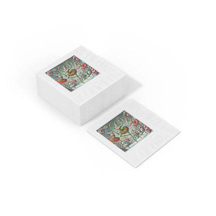 Christmas Ballet of the Absurd White Coined Napkins