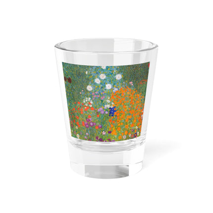 Cottage Garden by Gustav Klimt Shot Glass, 1.5oz
