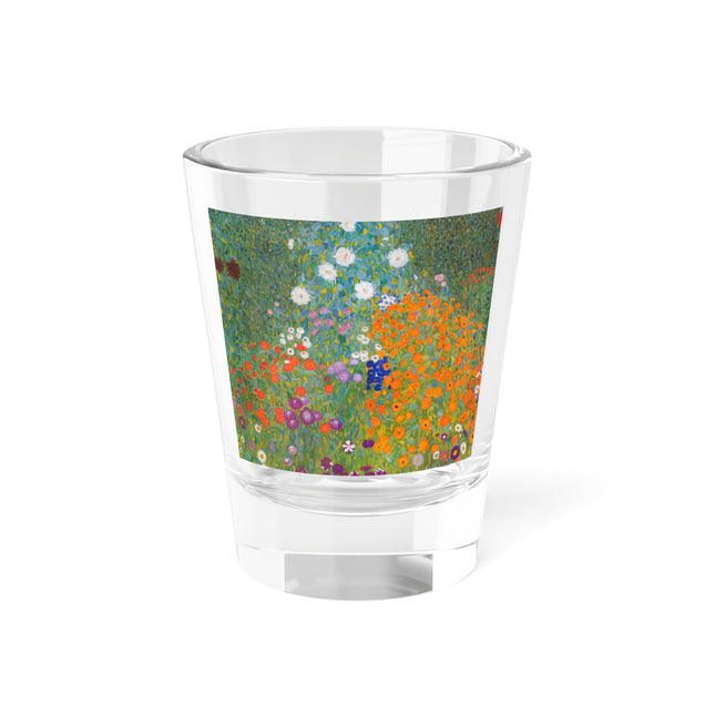 Cottage Garden by Gustav Klimt Shot Glass, 1.5oz