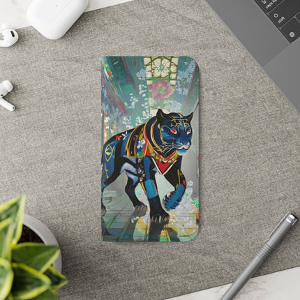 🐾💎 Cyber Panther's Hunt Flip Case – Digital Instinct & Neon Pursuit