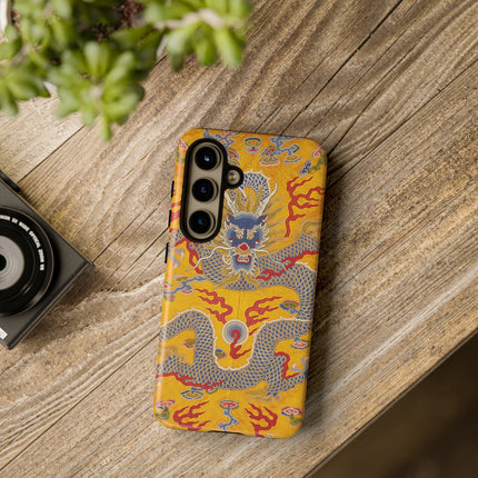 Majestic Dragon Regalia – Imperial 12-Symbol Robe Phone Cases