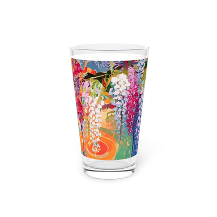 Golden Wisteria Elegance Glass, 16oz