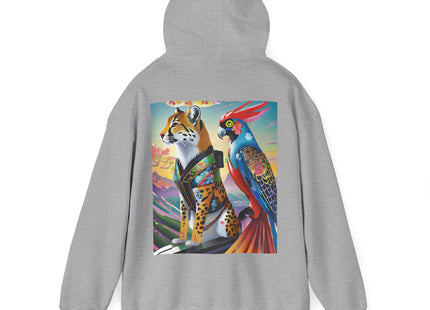 Cheetah and Parrot Cybernetic Duet – Heavy Blend™ Hooded Sweatshirt
