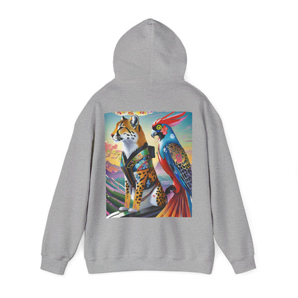 Cheetah and Parrot Cybernetic Duet – Heavy Blend™ Hooded Sweatshirt