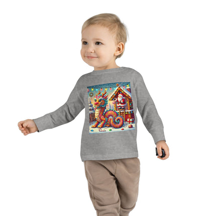The Playful Dragon's Christmas Toddler Long Sleeve Tee