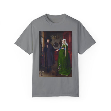 Arnolfini Portrait by Jan Van Eyck Unisex Garment-Dyed T-shirt