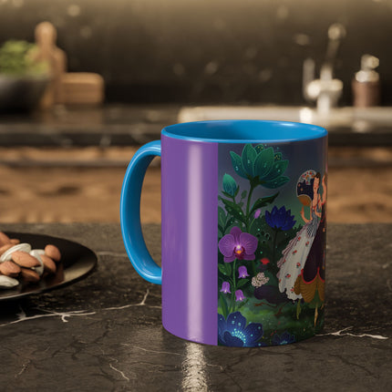 The Ladies Of The Moonlit Garden Colorful Mugs – Art Deco Floral Elegance