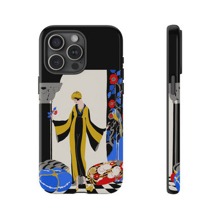Art Deco Flapper in Yellow Robe Phone Case – Elegant Glamour & Exotic Charm