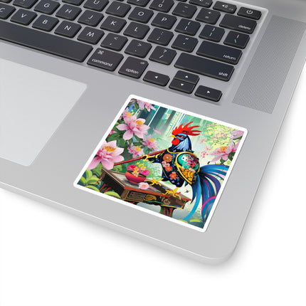 Cyberpunk Rooster Kiss-Cut Stickers (4 Sizes)