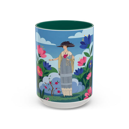Garden Of New Beginnings Colorful Mugs – Art Deco Floral Elegance