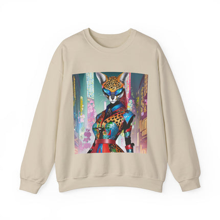 Cyber Cat Glamour Unisex Heavy Blend™ Crewneck Sweatshirt