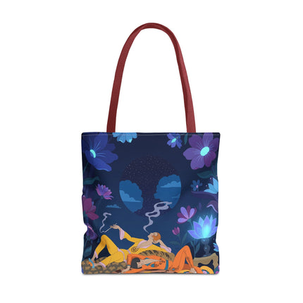 🌙🌺 The Midnight Garden Dreamers Tote Bag – Art Deco Nocturne