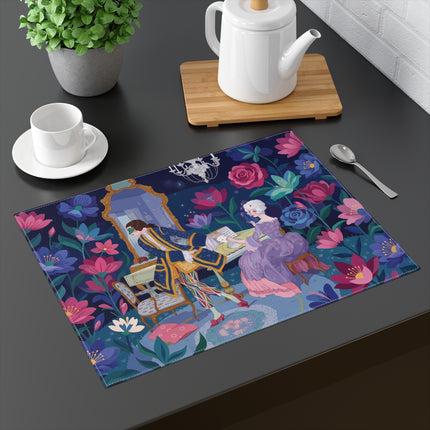 🌺🎼 The Garden Sonata Placemat – Art Deco Musical Fantasy